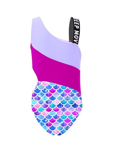 2Pcs Kid Girl Swimming Suit Front Zipper Closure Print Tops+Shorts Sets Swimwear - Picture 33 of 40