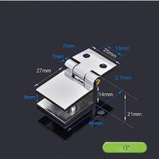 2/4x Silver Bathroom Shower Glass Door Hinges Cabinet Hardware Clamp Hinge Set