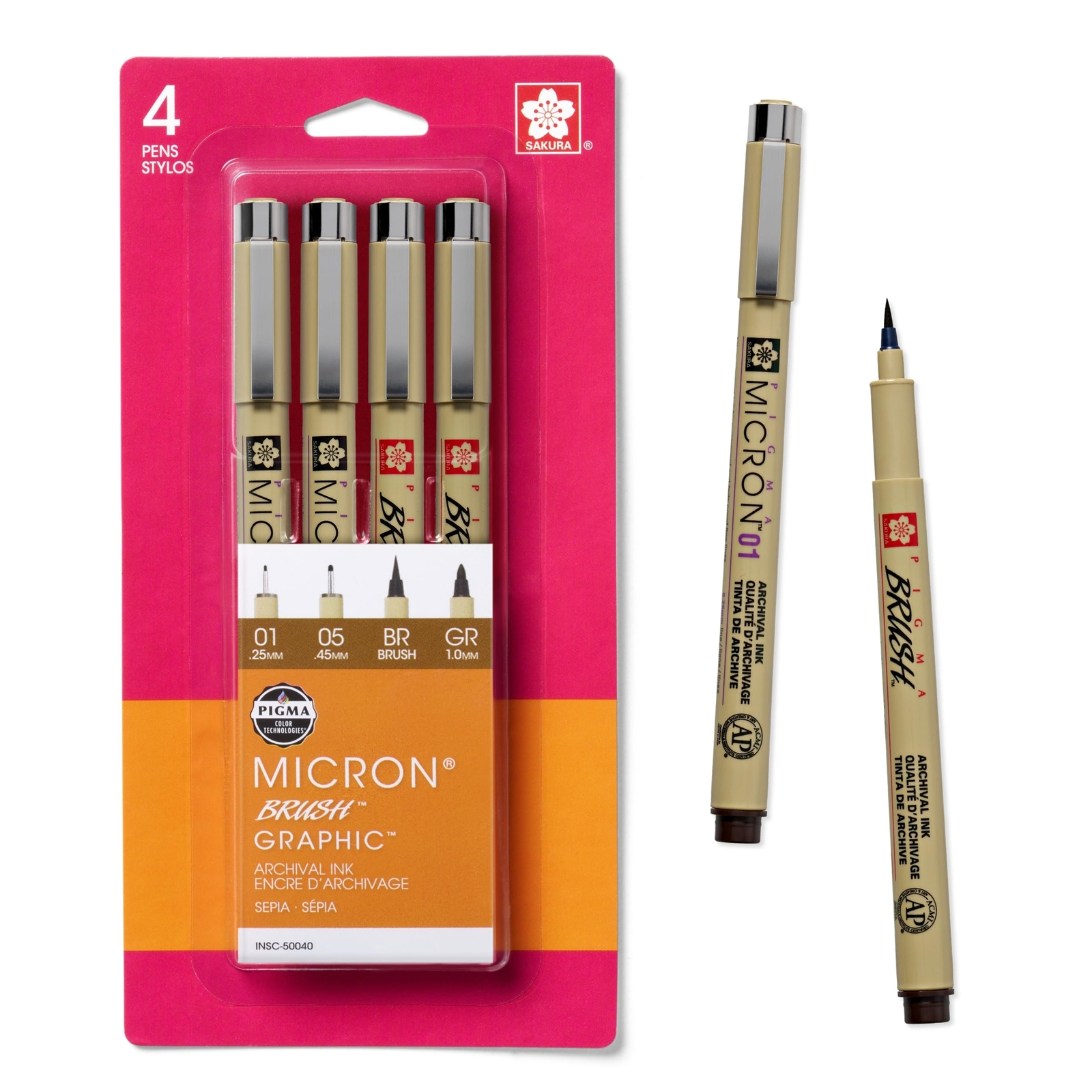 Pigma Micron Fineliner Pens - Archival Sepia Ink Pens - Pens for Writing, Dra...
