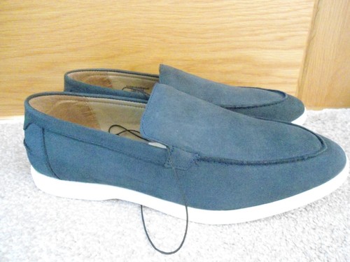 GEORGE GENTS HAND CRAFTED BLUE LEATHER SLIP ON SHOES SIZE 10/44