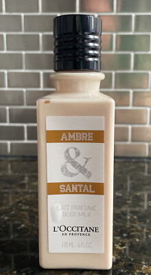 L  Occitane En Provence Ambre & Santal Body Milk 6 FL OZ Rare HTF