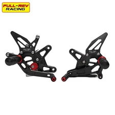 FULL-REV For KAWASAKI ZX-6R ZX6R 2024 CNC Adjustable Rearset Foot Pegs Footrests