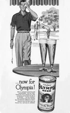 OLYMPIA BREWING GOLFER GOLFING 19th HOLE  5X7 GLOSSY REPRINT