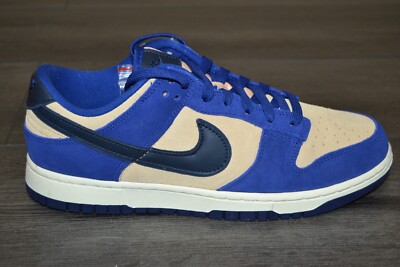 Nike Dunk Low LX Royal Blue Suede Sesame DV7411 400 Shoe Size Mens 8.5