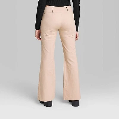 Women's Low-Rise Flare Chino Pants - Wild Fable Beige 17