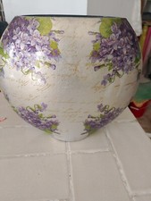 Vaso Fiori Vetro Con Fiori Di Lillà Forma Schiacciata