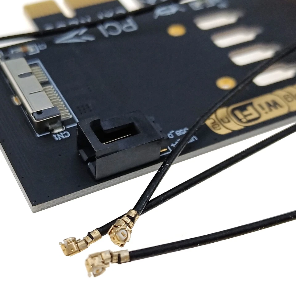 BCM94360CD BCM94331CD Slot to Desktop PC PCIe Converter WiFi Bluetooth 4 Antenna - Image 4 of 4