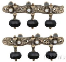 1/18 Classical Guitar tuner bronze color surface phoenix dragon pattern 101AB-AS
