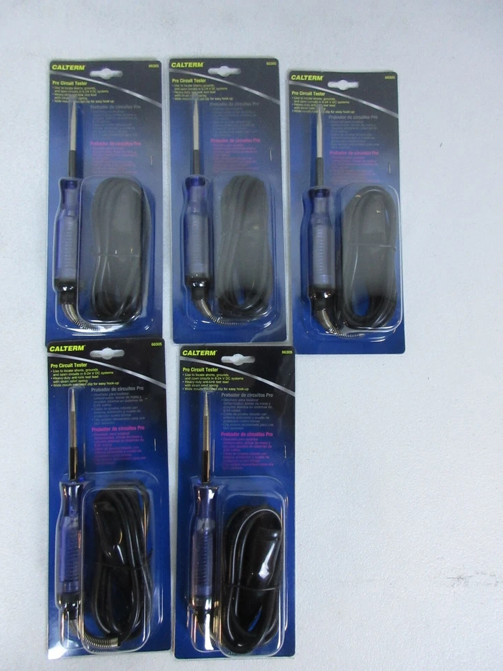 Luz de prueba automotriz profesional Calterm de 6-24 voltios de CC - 5 unidades Foto 4 de 4