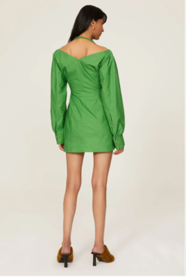 Nanushka Womens Alyssa Halter Tie Long Sleeve Bright Green Poplin Mini Dress XS | eBay Nanushka Womens Alyssa Halter Tie Long Sleeve Bright Green Poplin Mini Dress XS | eBay