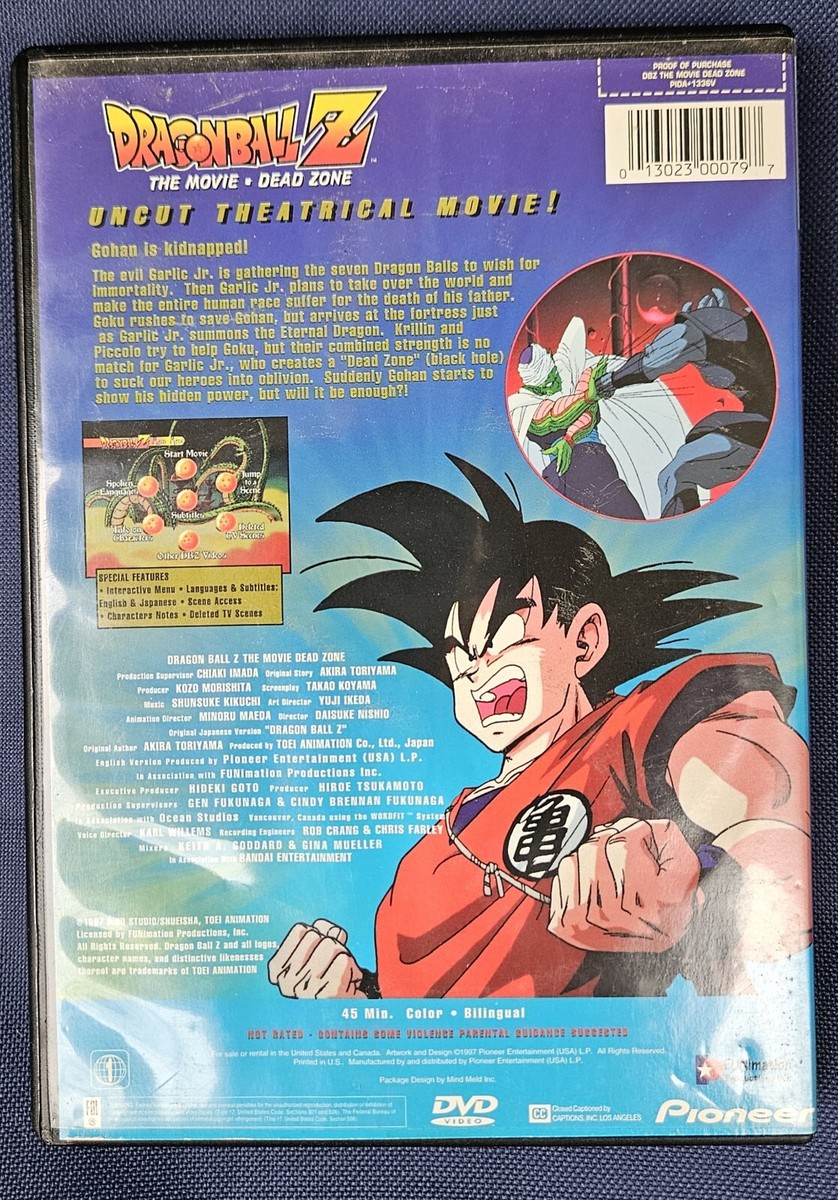 Dragon Ball Z: The Movie - Dead Zone DVD Like New Disc
