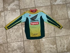 Supreme Honda Fox Racing Moto Jersey Green Yellow Red Black Mens Medium