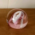 Caithness Moon Crystal Scotland Purple White Swirl Blown Glass 2" Paperweight — photo 4