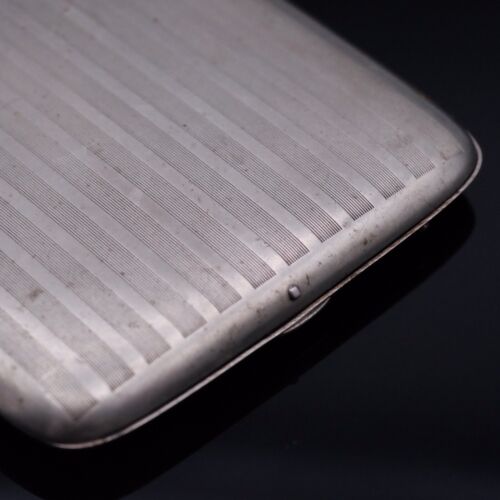 1917 ANTIQUE "W&H CO." YANKEE CIGARETTE CASE NICKEL SILVER PAT. 1917 RMM - Picture 3 of 12