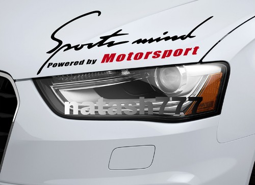 Calcomanía Sports Mind Powered by Motorsport Car Logotipo NEGRA/ROJA (Se adapta a: BMW - Imagen 2 de 2