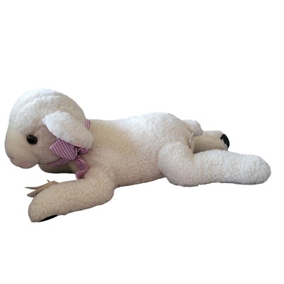 Vintage Applause 1985 Plush ''Julie'' Lamb 5370 HTF 18'' White Sherpa VGUC 