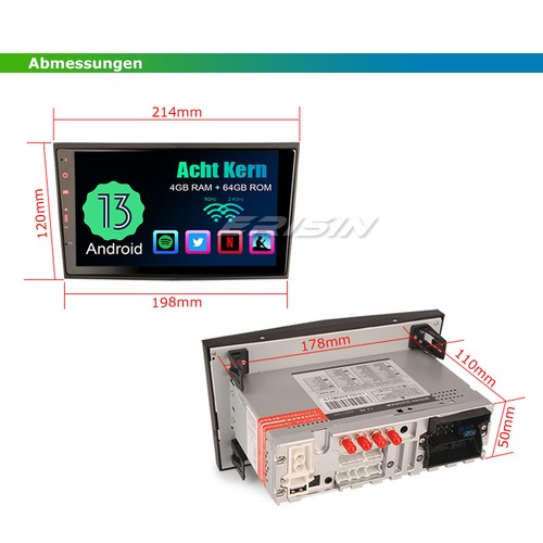 4+64GB Android 13 Autoradio GPS Navi Opel Corsa C/D Antara Zafira Astra H Signum - Bild 19 von 21