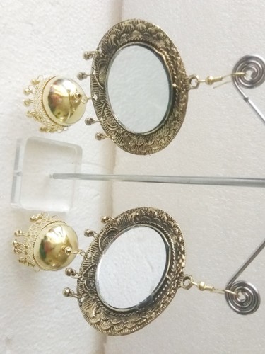 Ethnic Traditional Bollywood Style Silver Oxidized Earrings Indian Jewelry Set - Picture 120 of 214