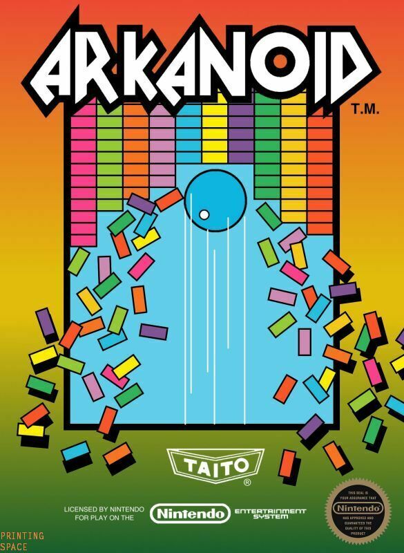 ARKANOID Classic Retro Vintage Arcade Nintendo Atari Sega Poster