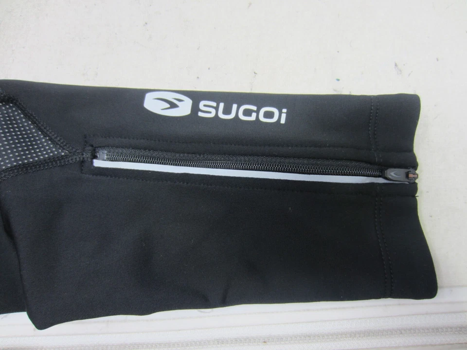 Nuevos calentadores de piernas de ciclismo con cremallera lateral forrados Sugoi Zap con etiquetas - negros - grandes Foto 4 de 4