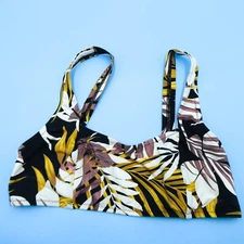 Rhythm Large Multicolor Floral Unpadded Wide Strap Bikini Top Swimwear Beach New