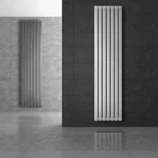 Radiateur panneau chauffage blanc / anthracite / chrome eau chaude 70 x 11 mm