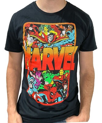 Marvel Shirt Large 42-44 Mens The Flash Captain America Spiderman Iron Man Gift