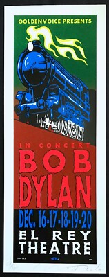 MINT & SIGNED Bob Dylan El Rey Theater Los Angeles 1997 TAZ Poster 