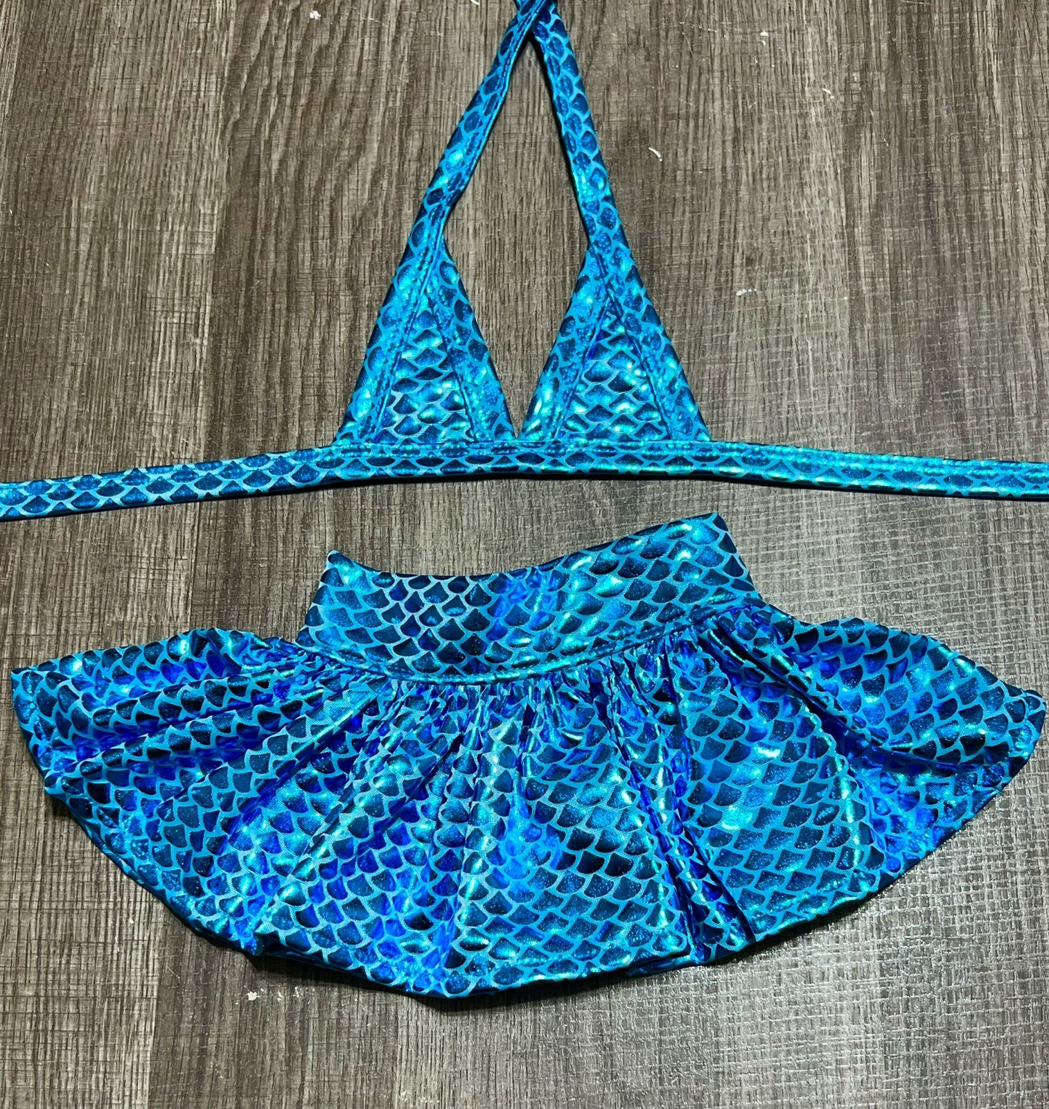 Simply Cute Bone Dog Bikini Blue Shiny LARGE eBay