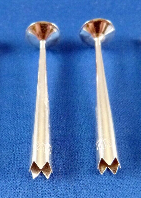 ONE pair NEW Sterling Silver BOLO TIPS plain hogan saucer bola tie tips