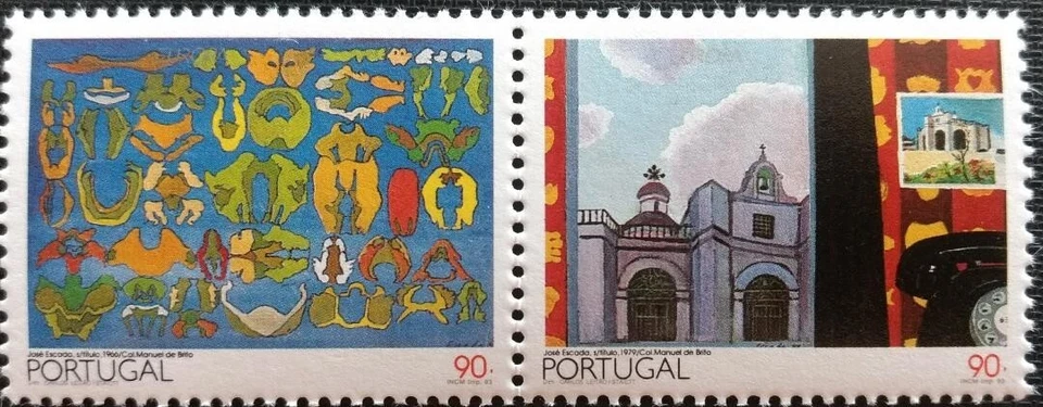 140. Portugal 1983 Juego / 2 Sello Arte, Religion, Iglesia .mnh - Imagen 1 de 1