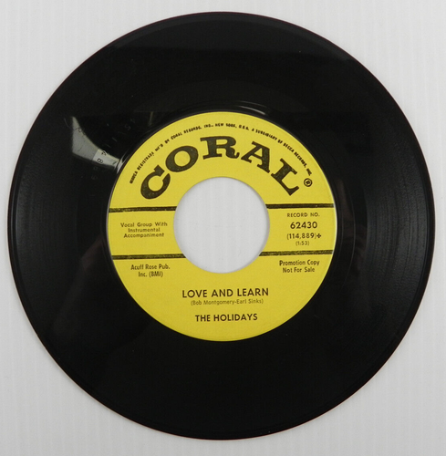 The Holidays – I Want You To Love Me / Love And Learn ~ 1964 Coral 45RPM Single - Picture 4 of 4