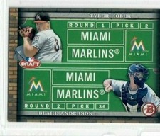 2014 Bowman Draft Tyler Kolek/Blake Anderson #DD-KA Baseball Card