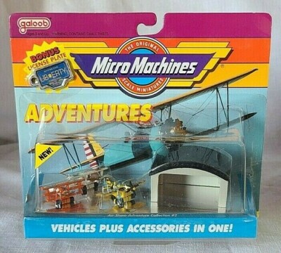 Micro Machines Air show adventure #2 NIP P51 Fokker Stearman hanger +bonus plate