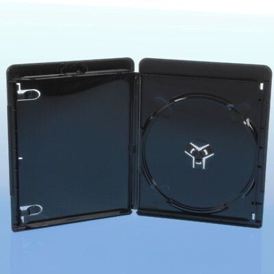 3 x Schwarz Single 11mm Blu-ray Ersatz Leer Slim Case hält 1 Disc AMARAY