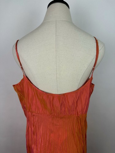 NWT Vintage Y2K Banana Republic Crinkle Pleat Dress Iridescent Mermaid 14 / L - Picture 8 of 16
