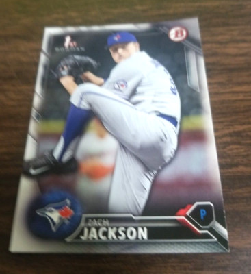 ZACH JACKSON 2016 BOWMAN DRAFT CARD BD-116 BLUE JAYS (FIRST PROSPECT BASE)