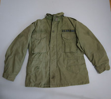 Vtg 80s US MILITARY M65 OG107 FIELD JACKET COAT Medium Airforce Patch M Short