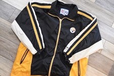 Vintage Logo 7 Pittsburgh Steelers Windbreaker Large