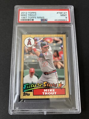 2012 Topps Mike Trout 1987 Minis Zukunft Stars PSA 9 Ungebraucht Rookie Jahr Roy