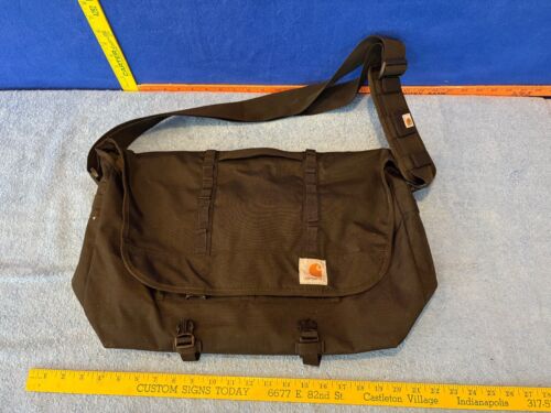Carhartt Ripstop Black Canvas Messenger Bag Computer Pockets