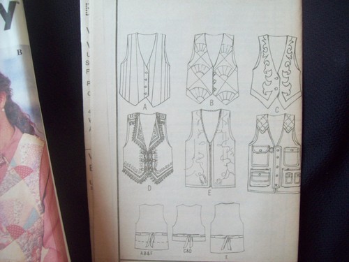 Vintage Simplicity Pattern 8698 Vest Variety Shirley Botsford Sizes 6-12 UC NOS - Picture 5 of 5