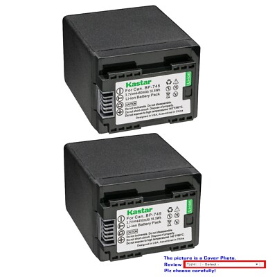 Kastar BP-745 Replacement Battery Pack for Canon LEGRIA HF M406 HFM406 Camera