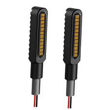 Waterproof Motorcycle Blinkers Indicator Turn Signal Amber Flowing 2