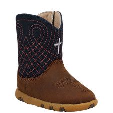 Twisted X Infant Driving Moc Mocha  Navy Boot ICA0049