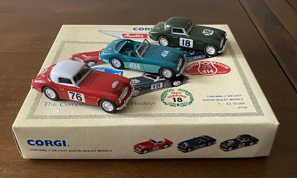 CORGI The Austin Healey Competitions 1:43 Limited Edition Boxed Set Of 3 Mint - Image 4 of 4