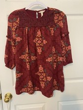 Matilda Jane Just Imagine Emmaline Floral Print Swing Girls Dress Size 12 Fall