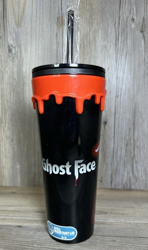Scream Ghost Face 3D geformter Tropf 24 Unzen Acryl Becher Horror Grusel Tasse Neu - Bild 4 von 8