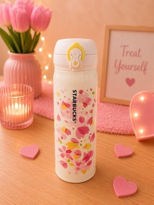 Starbucks Authentic Romantic Cherry Blossom Thermos 17OZ/500ML Car Mug Cup 2024