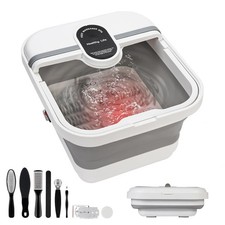 Collapsible Foot Spa Bath Massager with Heat, Bubble, Foot Soaking Tub with Hand